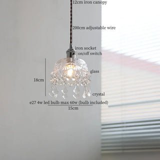 Celako™ Cristella Pendant Light | Glass And Crystal Kitchen Island Lighting