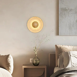Celako™ Solava Wall Light | Travertine Bedroom Lighting