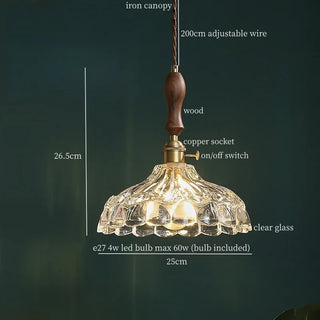 Celako™ Craquel Pendant Light | Amber Glass Kitchen Island Lighting