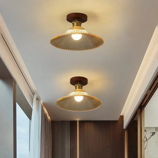 Celako™ Ambrial Ceiling Light | Amber Glass Nordic