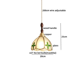 Celako™ Coralia Pendant Light | Glass Stone Bedroom Lighting