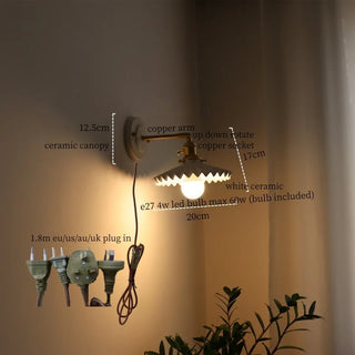 Celako™ Ceravola Wall Light | Ceramic Modern Style Bedroom Lighting