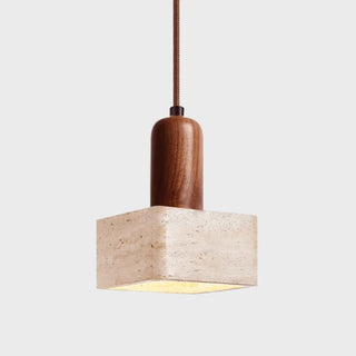 Celako™ Tiverno Pendant Light | Yellow Travertine Wabi Sabi Style Bedroom Lighting