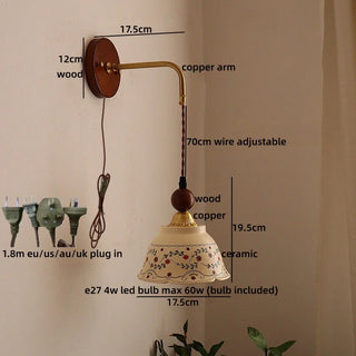 Celako™ Faience Wall Light | Ceramic Living Room Lighting