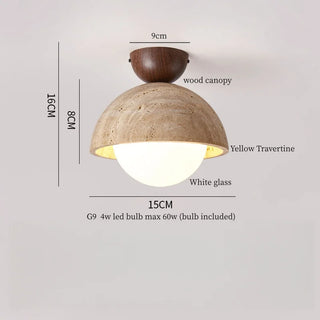 Celako™ Aurelapis Ceiling Light | Yellow Travertine Kitchen Island Lighting