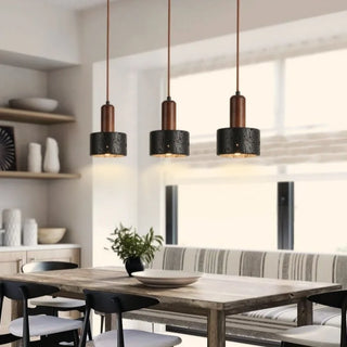 Celako™ Lapideum Pendant Light | Black Travertine Kitchen Island Lighting