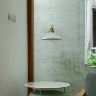 Celako™ Lunori Pendant Light | White Ceramic Dining Room Lighting