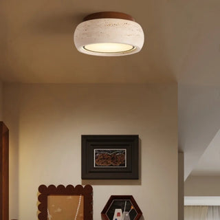 Celako™ Travono Ceiling Light | Yellow Travertine Vintage Wabi Sabi Style