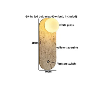 Celako™ Ishiko Wall Light | Travertine Hallway Lighting