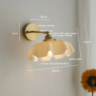 Celako™ Cuprosa Wall Light | Glass Bedside Lighting