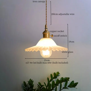 Celako™ Vitrovia Pendant Light | Green Glass Bedroom Lighting