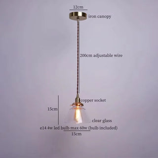 Celako™ Kohakudo Pendant Light | Amber Glass Bedroom Lighting