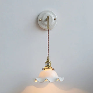 Celako™ Faienza Wall Light | White Ceramic Bedroom Lighting