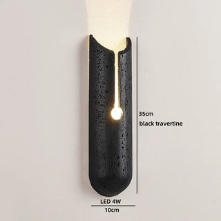 Celako™ Striato Wall Light | Black Travertine Vintage