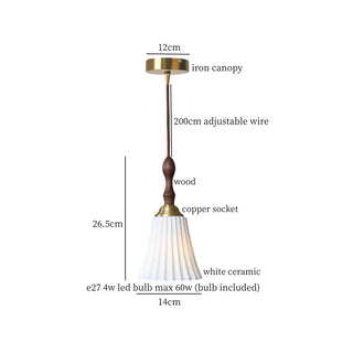 Celako™ Ceravue Pendant Light | White Ceramic Contemporary Bedroom Lighting