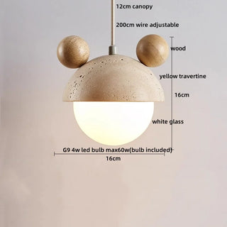 Celako™ Lumenis Pendant Light | Travertine Dining Room Lighting