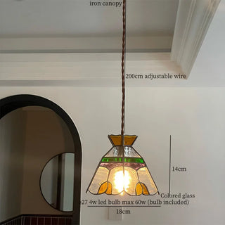 Celako™ Vitraux Pendant Light | Colored Glass Bedroom Lighting