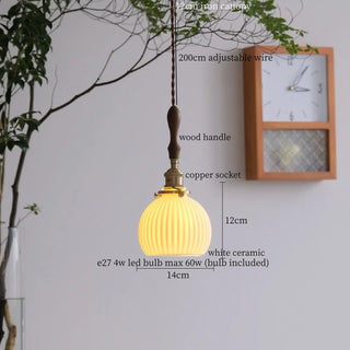Celako™ Ceralune Pendant Light | White Ceramic Dining Room Lighting
