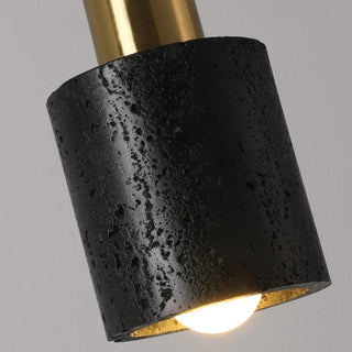 Celako™ Travik Pendant Light | Black Travertine Bedroom Lighting
