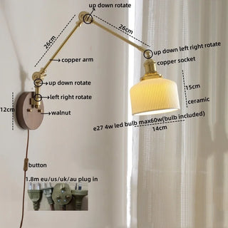Celako™ Ceralta Wall Light | Copper Bedroom Lighting