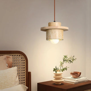 Celako™ Ocreon Pendant Light | Wood Yellow Travertine Kitchen Island Lighting