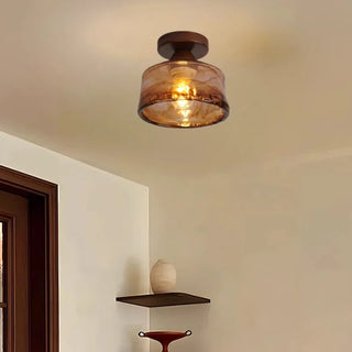Celako™ Vitroak Ceiling Light | Amber Glass Dining Room Lighting