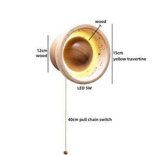 Celako™ Travium Wall Light | Travertine Hallway Lighting