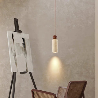 Celako™ Lutoria Pendant Light | Yellow Travertine Japan Wabi Sabi