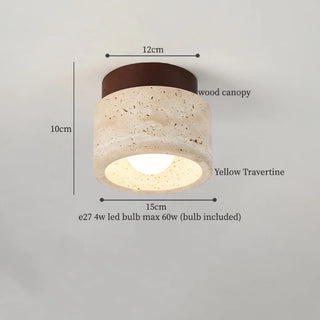 Celako™ Amberite Ceiling Light | Yellow Travertine Kitchen Island Lighting