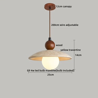 Celako™ Tavora Pendant Light | Travertine Dining Room Lighting