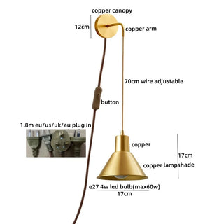 Celako™ Cuparo Wall Light | Copper Living Room Lighting