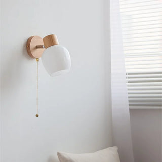 Celako™ Opaleri Wall Light | White Glass Bedroom Lighting