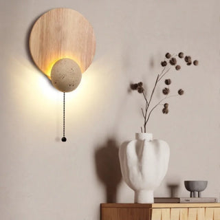 Celako™ Tavine Wall Light | Yellow Travertine Bedroom Lighting