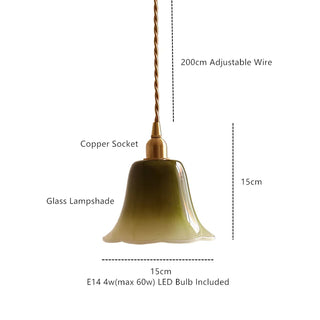 Celako™ Travertia Pendant Light | Glass Stone Bedroom Lighting