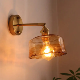 Celako™ Ambrium Wall Light | Amber Glass Japan Style