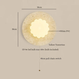 Celako™ Sabilune Wall Light | Yellow Travertine Living Room Lighting
