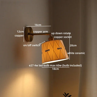 Celako™ Maiolica Wall Light | Glazed Ceramic Kitchen Island Lighting