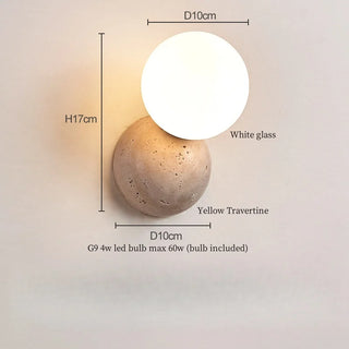 Celako™ Soletta Wall Light | Yellow Travertine Kitchen Island Lighting