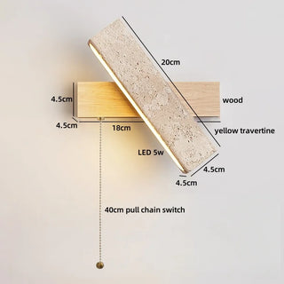 Celako™ Zenolith Wall Light | Travertine Hallway Lighting