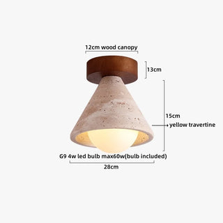 Celako™ Aureon Ceiling Light | Travertine Living Room Lighting