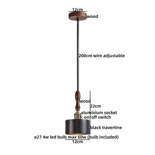 Celako™ Neravo Pendant Light | Black Travertine Kitchen Island Lighting