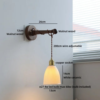 Celako™ Ceralin Wall Light | Ceramic Bedside Lighting