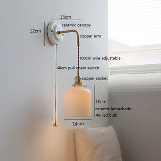 Celako™ Ceralux Wall Light | Ceramic Bedroom Lighting
