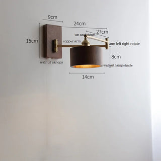 Celako™ Hinoki Wall Light | Wood Bedroom Lighting