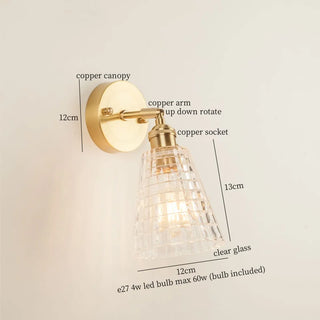 Celako™ Flutia Wall Light | Glass Bedroom Lighting