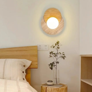 Applique murale Celako™ Levartine | Travertin Jaune Wabi Sabi