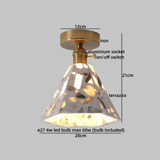 Celako™ Terzola Ceiling Light | Terrazzo Bedroom Lighting