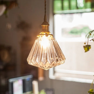 Celako™ Plissia Pendant Light | Glass Stone Kitchen Island Lighting