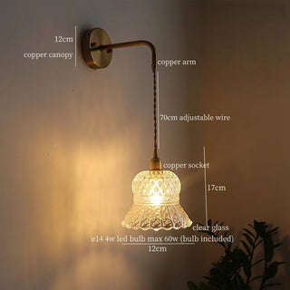 Celako™ Embero Wall Light | Glass Bedroom Lighting