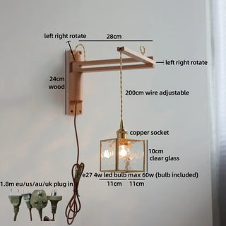 Celako™ Kirei Wall Light | Glass Bedroom Lighting